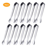 10-pack rostfria sockerklämmor, isklämmor, miniserveringsklämmor