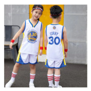 Barn NBA Golden State Warriors #30 Stephen Curry Högkvalitativ Dri-FIT basketuniform white 3year white 3years 2xs 2