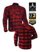 KEVLARSKJORTA RED BLACK CE 17092:2020 FLANELL MC SKJORTA - MCV DS5