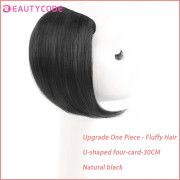Skönhet Syntetiskt osynligt sömlöst hårkuddar Klämda i ett stycke Hårförlängningsfoder av naturligt hår Top Side Cover Hairpie