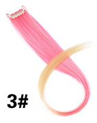 Leeons Clip In Hair Extensions 20 Inch Colorful Synthetic Ombre Rosa Lila Hairpieces Straight Party Highlights Extension