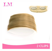 LM Synthetic Invisable Seamless Hair Pads Clip In 2Clips Öka hårvolymen Hårförlängningar Top Side Cover Hårstycke