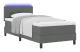 Boxspring Säng med Madrass & LED Belysning - Mörkgrå | Storlek: 100x200 cm