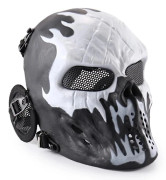 REikirc Full Face Airsoft Tactical Skull Mask med Öronskydd CS Halloween Cosplay Masker