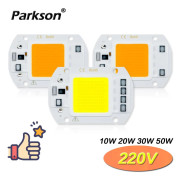 COB Chip LED-lampa 220V 10W 20W 30W 50W Smart IC Behövs ingen drivrutin Lampada LED-lampa Lampa För Flood Light Spotlight Gör-det-själv-belysning