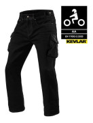 KEVLAR CARGO JEANS BLACK - REGULAR LEG CE AA STRETCH UNISEX MC JEANS - MCV