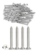 100 st M4 rostfria självgängande skruvar Phillips plattskruvar Diy träskruvar (100 st M4 X 40 mm)