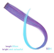 Lupu Synthetic Rainbow Highlighted Hair Girl One Chip In Hair Extension Hårnål Långt rakt hår Spänne för hår falskt hår