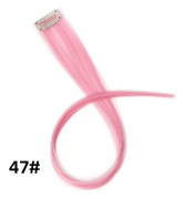 Leeons Clip In Hair Extensions 20 Inch Colorful Synthetic Ombre Rosa Lila Hairpieces Straight Party Highlights Extension