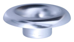 Kort ram Kallluftintag Turbohorn Aluminium Velocity Stack Adapter - 73 mm/2,9 tum (silver)