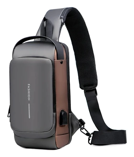 Axelväska för män Vattentät Crossbody Sling Bröstväska Stöldskydd Oxford Rider Väska Motorcykel Rese Messenger Väskor~07263