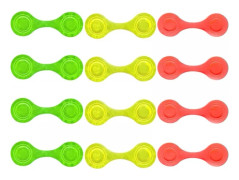 12 st magnetiska reflexclips, lätta väskreflexer, vattentäta, natt, säkerhetsvarning för kläder, ryggsäck, hundselar