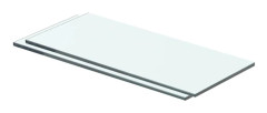 vidaXL Hyllplan 2 st glas genomskinlig 40x12 cm