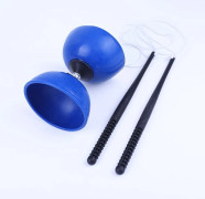 Kinesisk läder Diabolo Yo-Yo - Mjuk tjock skålformad leksak för sensorisk träning utomhus