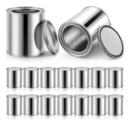 16-pack Unlined Can 0.84 Pint Empty Metal Paint Cans with Lids Small Paint Cans Versatile Paint P