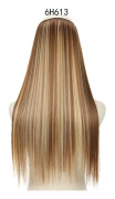 MERISIHAIR Long No Clips Invisible Wire Hair Extensions 16 22 32" Syntetiskt Vågigt Svart Brun One Piece Hairpiece Hårförlängning