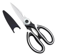 1 st Multifunktionell Kökssax i Rostfritt Stål Fjäderfäsax för Kyckling, Anka, Fisk Matsax med Nötkrackare och Flasköppnare