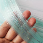 Clip in färgat hårförlängning blandat silver glitter Syntetiskt 2 i 1 Rainbow Hairpiece Holiday Party Highlights for Women Girls