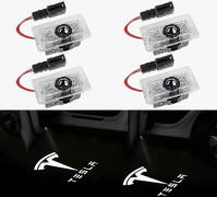 Helt ny Dörrprojektor Lampa Välkomstljus Stegljus För Tesla Model 3 Model Y Model S Model X Bildörrlampa Tesla Lampa Tesla Tillbehör, 4 st