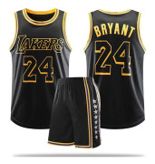 #24 Kobe Bryant Baskettröja Set Lakers Uniform för Barn Vuxna - Svart 4XL (180-185CM)