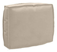 Modern Rektangulär Soffkudde i Oxford Tyg | Färg: Taupe | Storlek: 50x40x12 cm
