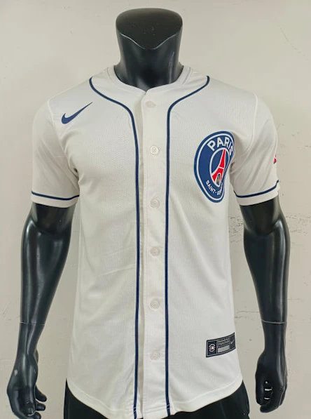 25-26 Paris Saint-Germain F.C. Vit Baseballuniform S-2XL