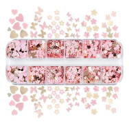 Nagelglitterflingor Nagelpaljetter 12 RUTOR - A 12 RUTOR - A 12 Grids - A