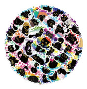 50 st Kattunge Klistermärke Estetiskt Klistermärke för Vattenflaska Laptop Bil Scrapbook Journal Skateboard Belöningsklistermärke för Barn[D] Multicolor