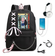 Fashion Koreansk Mode Spy X Family Anya Forger Anime Skolväska för Tonåringar Flickor Ryggsäckar för Barn Elever Skolväskor~08270