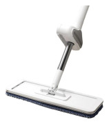Hands-Free Mopp Hem Lazy Mop Torr Våt Dubbel användning Platt Rengöring Moppningsenhet Hushållsmateriel 32CM Hand Wash With Three Cloth