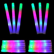 Färgglada LED Foam Stick Portable Blinkande Foam Glow Sticks Kreativa festtillbehör till jul Halloween födelsedag Colorful 10pcs