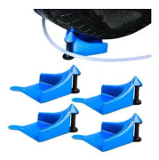 4-pack 16,7 x 11,7 x 6,7 cm Bilslangguide, Däckslangrulle för att förhindra att högtryckstvättslangen fastnar under däcken (Blå)