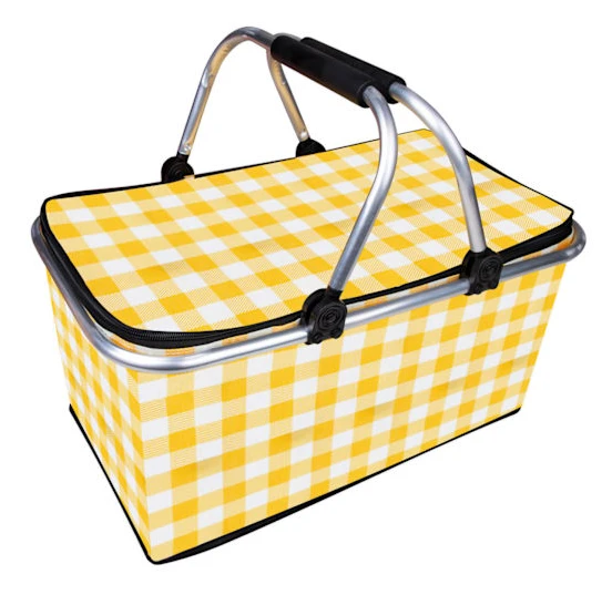 Isolerad picknickkorg, läckagesäker hopfällbar kylväska,