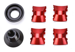 Expanderplugg för cykelstyrlager i aluminiumlegering för 28,6 mm kolfibergaffel, röd