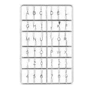 Dockhus 1:12 DIY Miniatyr Silver Dörrmöbler Tillbehör Bokstäver Siffror Set