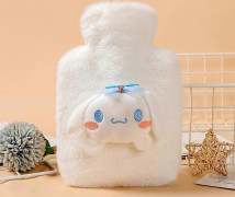 Sanrio Plysch Varmvattenflaska Mjuk Vinter Plysch Varm Handväska Vattenfyllningspåse (LGL) White