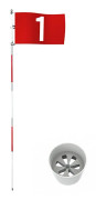Golf Flagga 180cm för trädgård inomhus gård putting green golfhål kopp och flagga för puttingövning