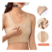 Tanktopp för kvinnor Bröstbindare Lesbisk Sömlös Tomboy BH Kroppsformare Korsett Dragkedja Les Underkläder Platt Plus Size Shapewear Skin S