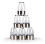 6 st Koppar, solcellsljus, LED-gravljus, sladdlösa stämningsljus, påskdekorationer i metall