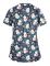 Jul Kvinnor Amning Uniform Skrubb Kortärmad T-shirt Jul Blus Tee Toppar Snowman Dark Blue M