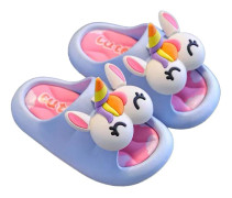Bunny Toddler Slides Slipper Boys & Girls Slide Sandals för Barn Blue#1 26-27