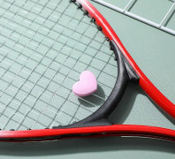 6 st Tennisracketdämpare: Hjärtformade Silikontennisracketdämpare Stötdämpare Vibrationsdämpare För Rackettillbehör