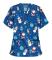 Jul Kvinnor Amning Uniform Skrubb Kortärmad T-shirt Jul Blus Tee Toppar Dark Blue S