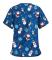 Jul Kvinnor Amning Uniform Skrubb Kortärmad T-shirt Jul Blus Tee Toppar Dark Blue S