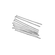 100 st Silverpläterade hattpinnar med platt hatt 45 mm. långa