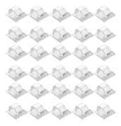 Outdoor String Lights Clips Hooks 30 Pack Clear Light Hooks with 30 Waterproof Adhesive Backings (FMY)