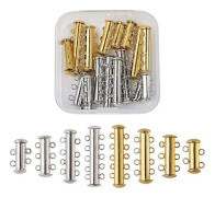 16 Set 2~5 Trådar Magnetiska Lås i Mässing Blandade Färger Flersträngade (FMY)