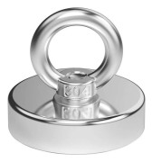 Kraftfull Neodymmagnet Diameter 48mm 75KG Dragkraft för Industri och Vetenskap, Magnetfiske