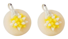 3D Petal Massage Badsvamp - 2-pack: Mjuk Exfolierande Kroppsskrubb för Spa-liknande Avkoppling Yellow Yellow