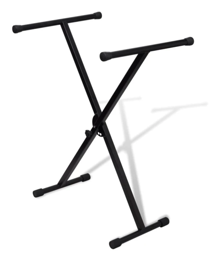 Keyboardstativ svart vikbart justerbart 60kg